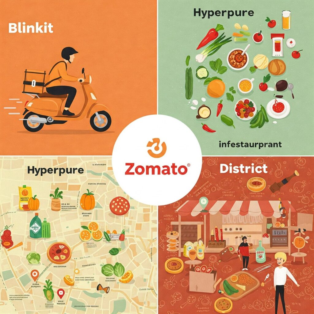 Zomato, blinkit, district, hyperpure