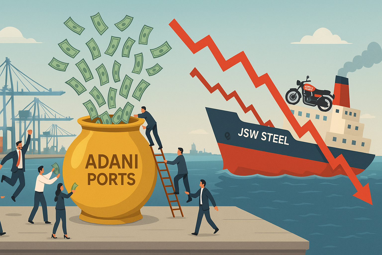 Share Market Today - Adani Ports, JSW Steel